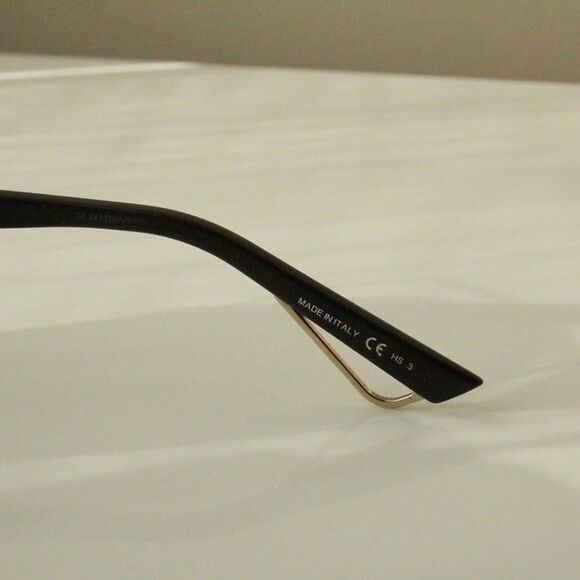 Christian Dior Gold & Black Sunglasses Aviator Style with Case & Card - Picture 6 of 8